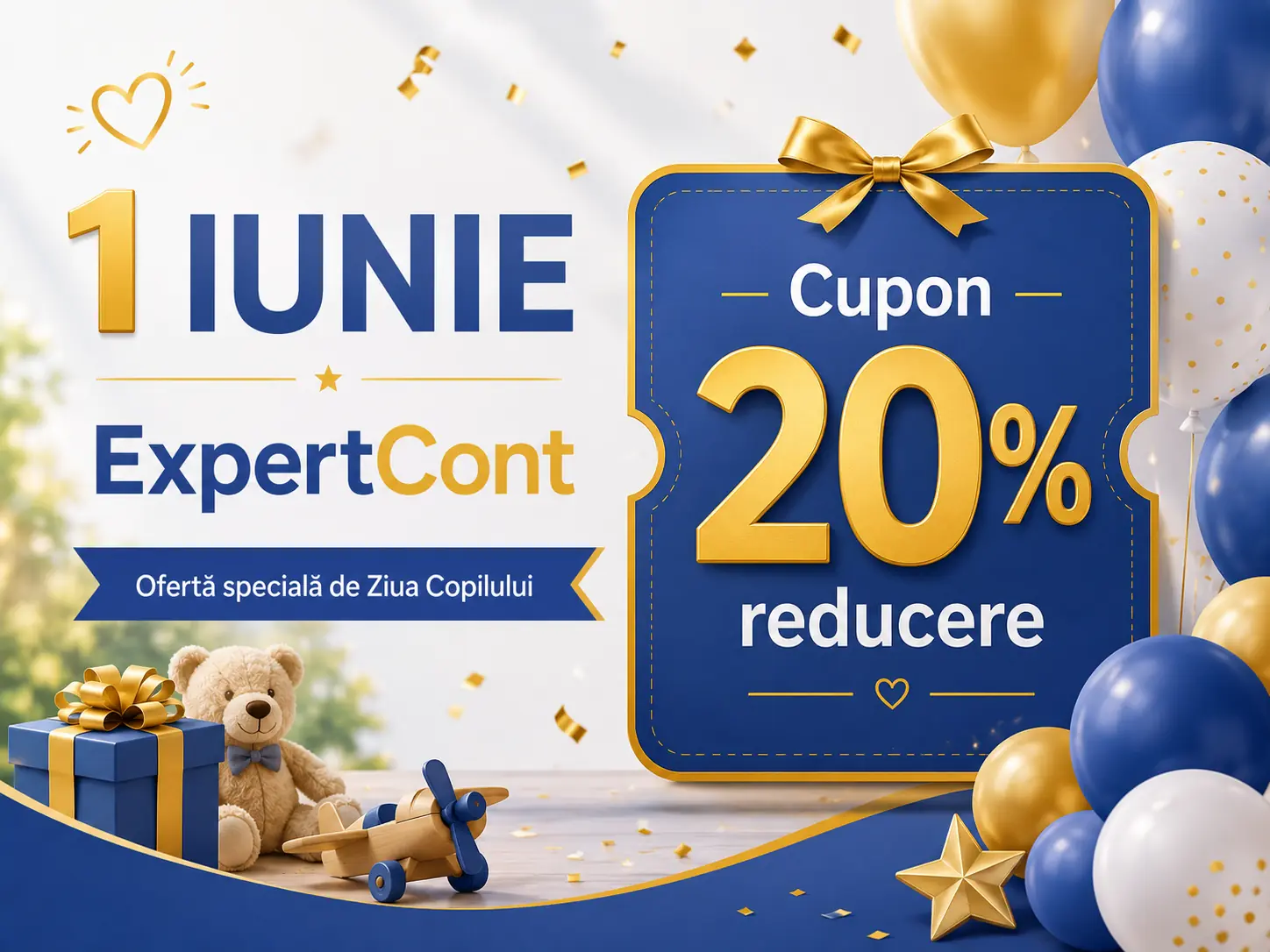 1 iunie: 20% reducere la servicii de contabilitate, juridice și resurse umane (COPIL20)